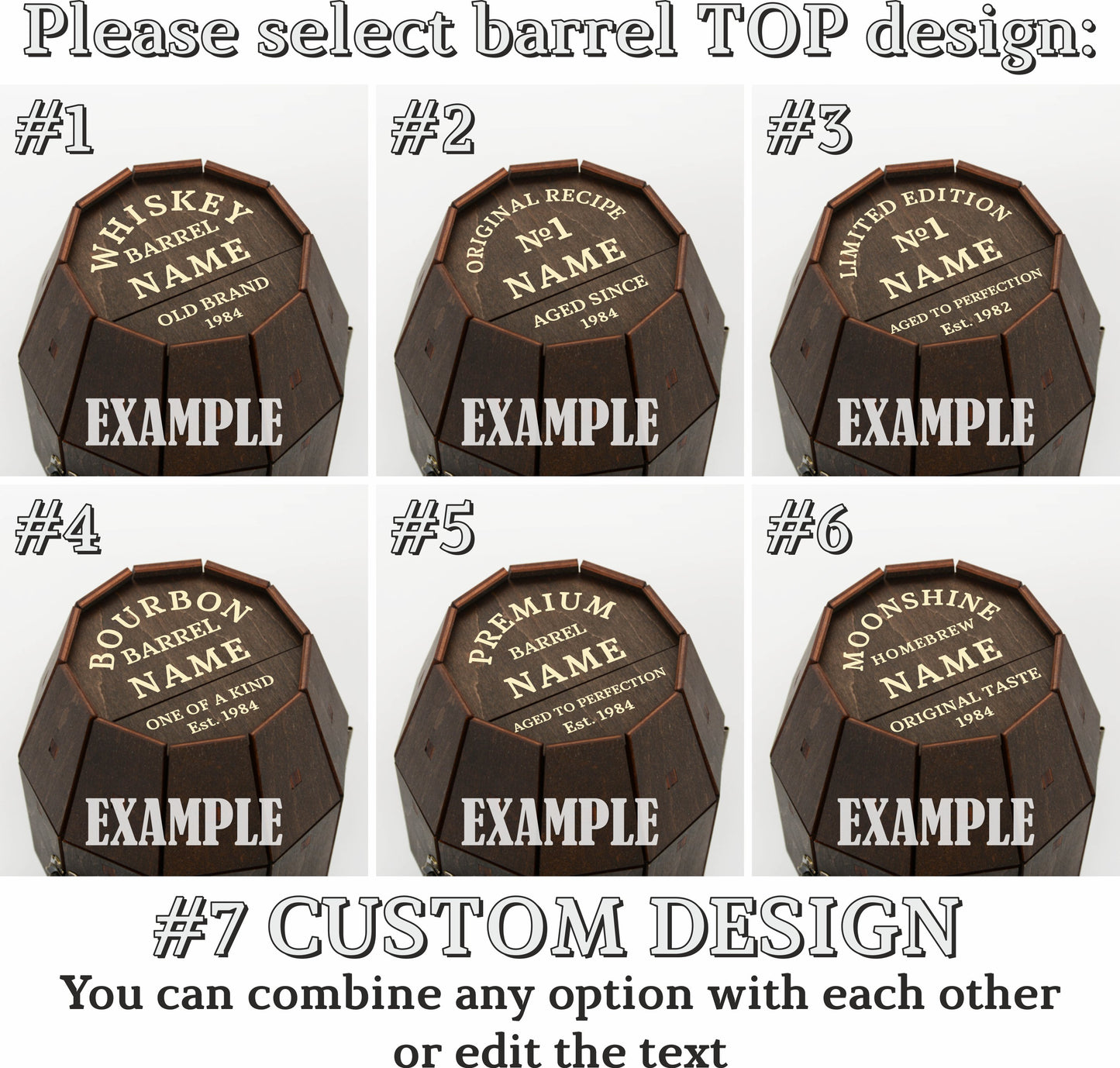 Unique Gift for Him - Custom Whiskey Glass in a Wooden Barrel