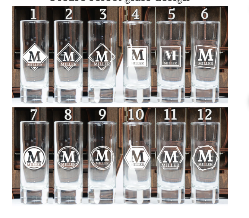 Custom Groomsmen Shot Glass Set in Revolver Barrel – Personalized Wedding Gift