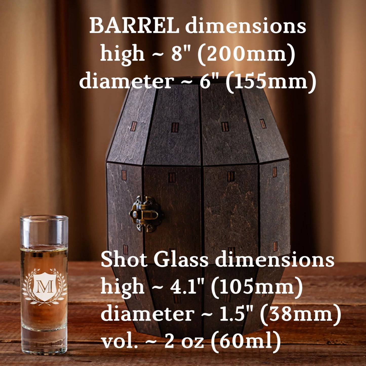 Groomsmen Gift – Revolver Barrel Shot Glass Set – Personalized