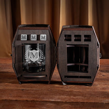 Load image into Gallery viewer, Groomsmen Gifts Personalized Whiskey Glasses Set in a Wooden Barrel – Groomsman Proposal, Gift for Best Man, Wedding Favors
