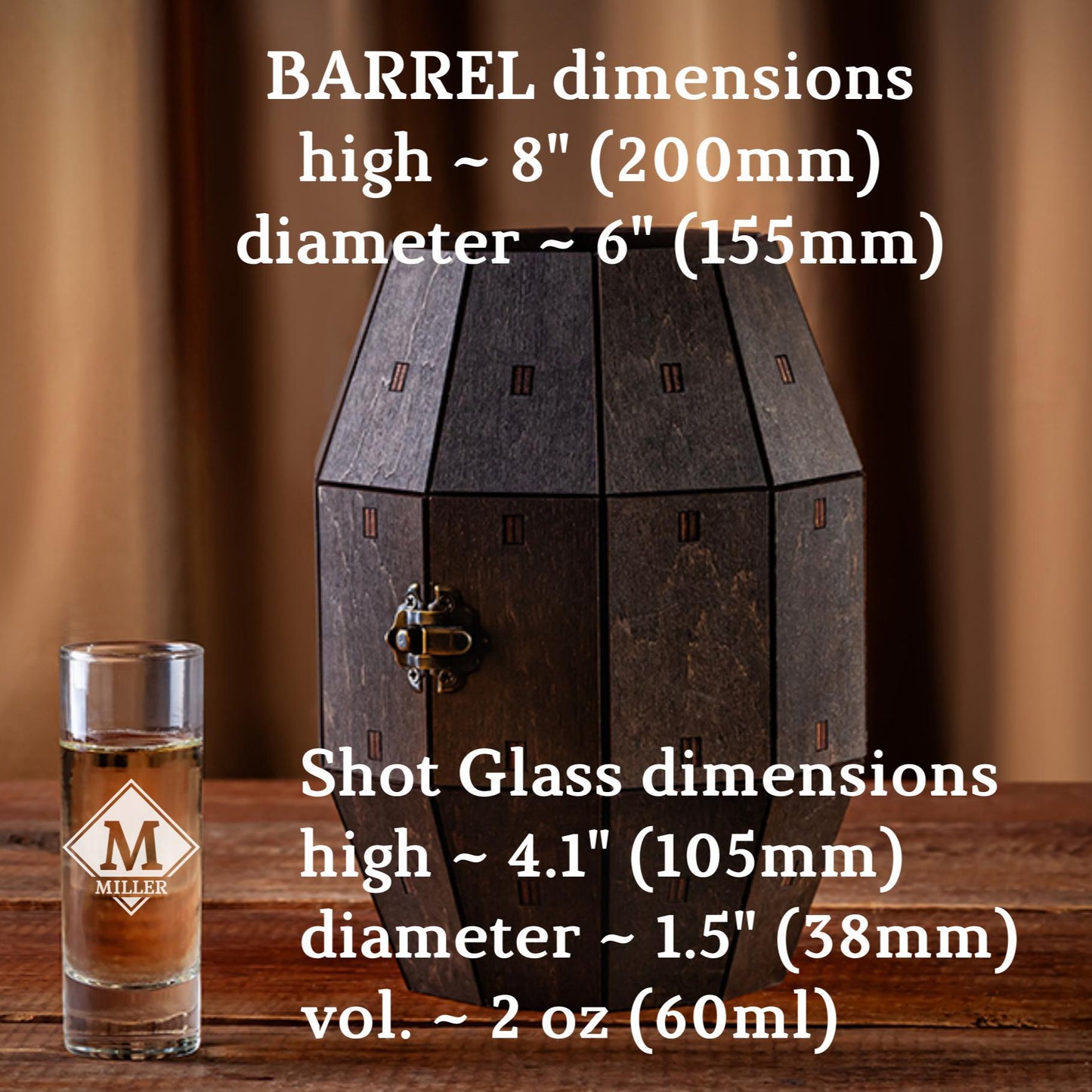 Custom Groomsmen Shot Glass Set in Revolver Barrel – Personalized Wedding Gift