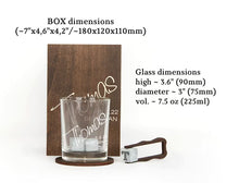 Load image into Gallery viewer, Groomsmen Gifts Personalized Whiskey Glass Set with Wood Box, Groomsman Proposal, Best Man, bachelor party gift
