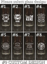 Load image into Gallery viewer, 50th 30th 40th 60th Birthday Gift, Personalized Shot Glasses Set in Wooden Barrel, Happy Birthday, Gift for Him Unique, aged to perfection
