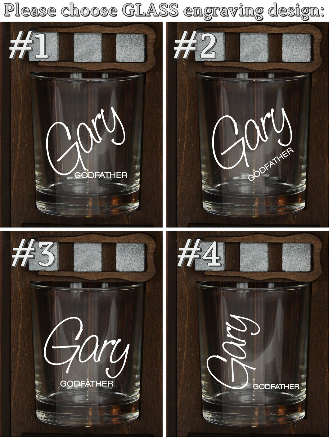 Personalized Godfather Proposal Barrel, Calligraphy Design